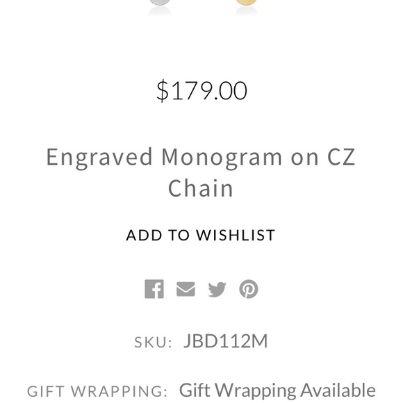 Jane Basch Designs Monogram Necklace Crystal Chain - Picture 8 of 11